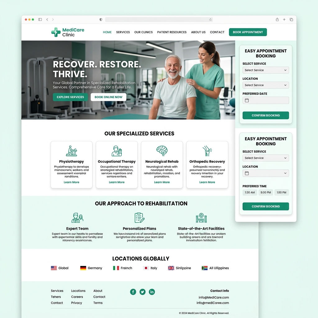 MediCare Clinic Mockup